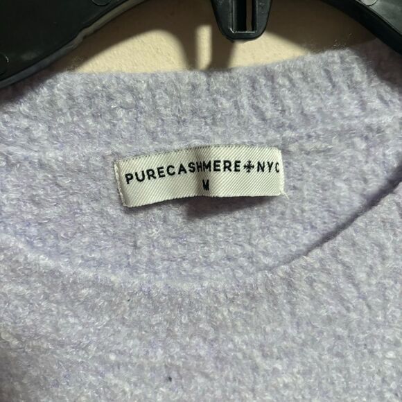 Pure Cashmere NYC Purple Lilac Sweater- Size Medium - Picture 4 of 9